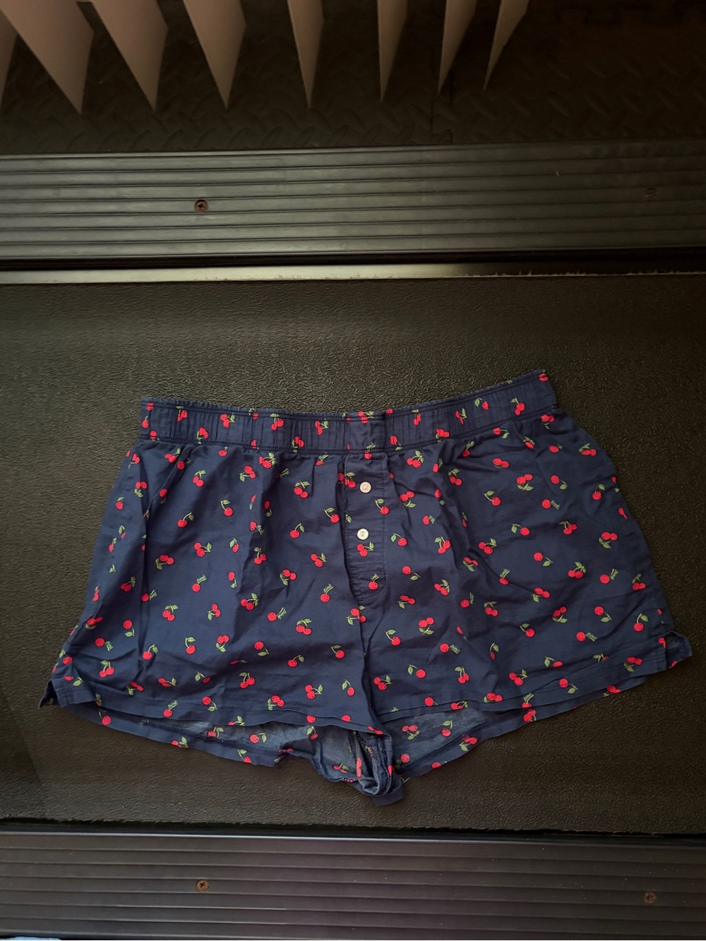 PINK Victoria's Secret Navy Cherry-Print High Waist Shorts